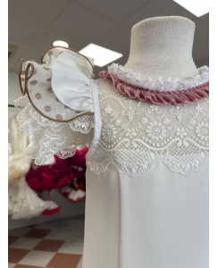 Mod. blanco y rosa maquillaje