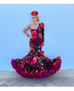Estampado buganvilla y naranja